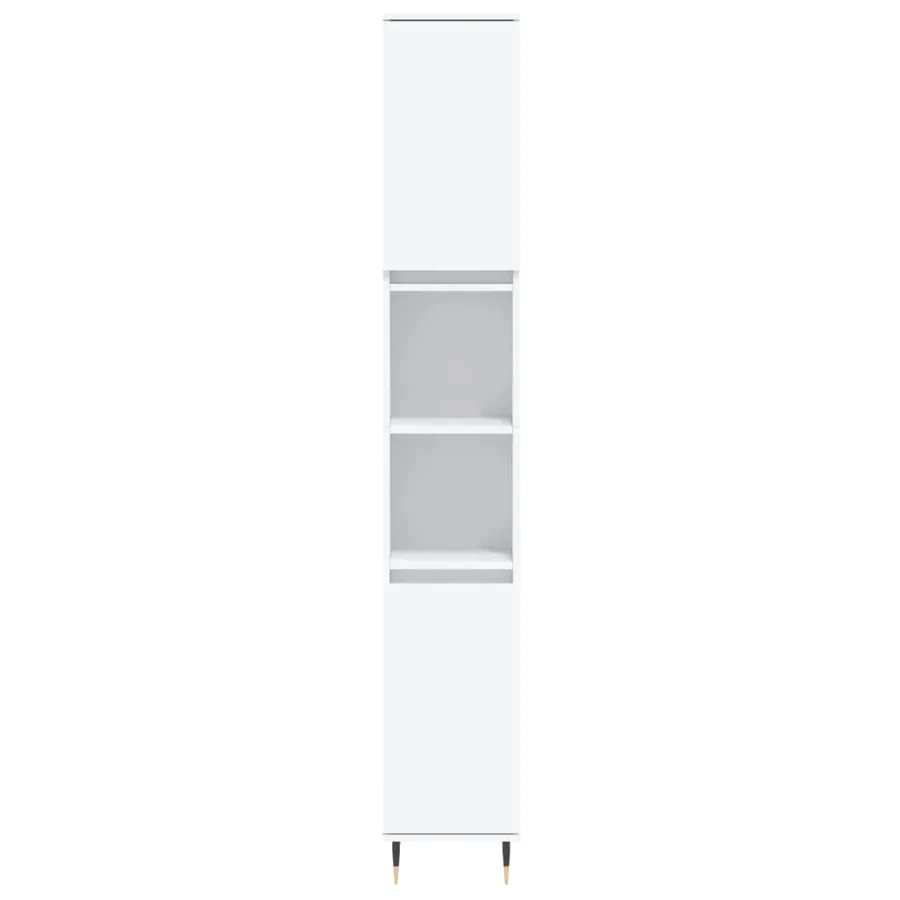 Ensemble d'armoires salle de bain 3 pcs blanc bois d'ingénierie - 10