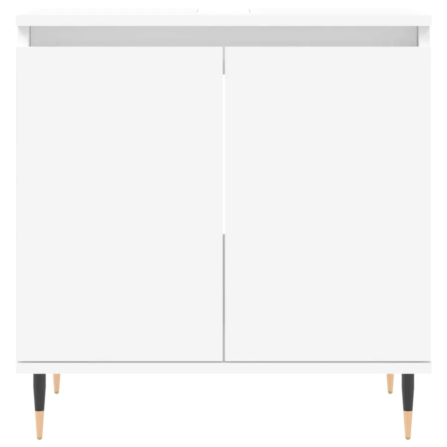 Ensemble d'armoires salle de bain 3 pcs blanc bois d'ingénierie - 6