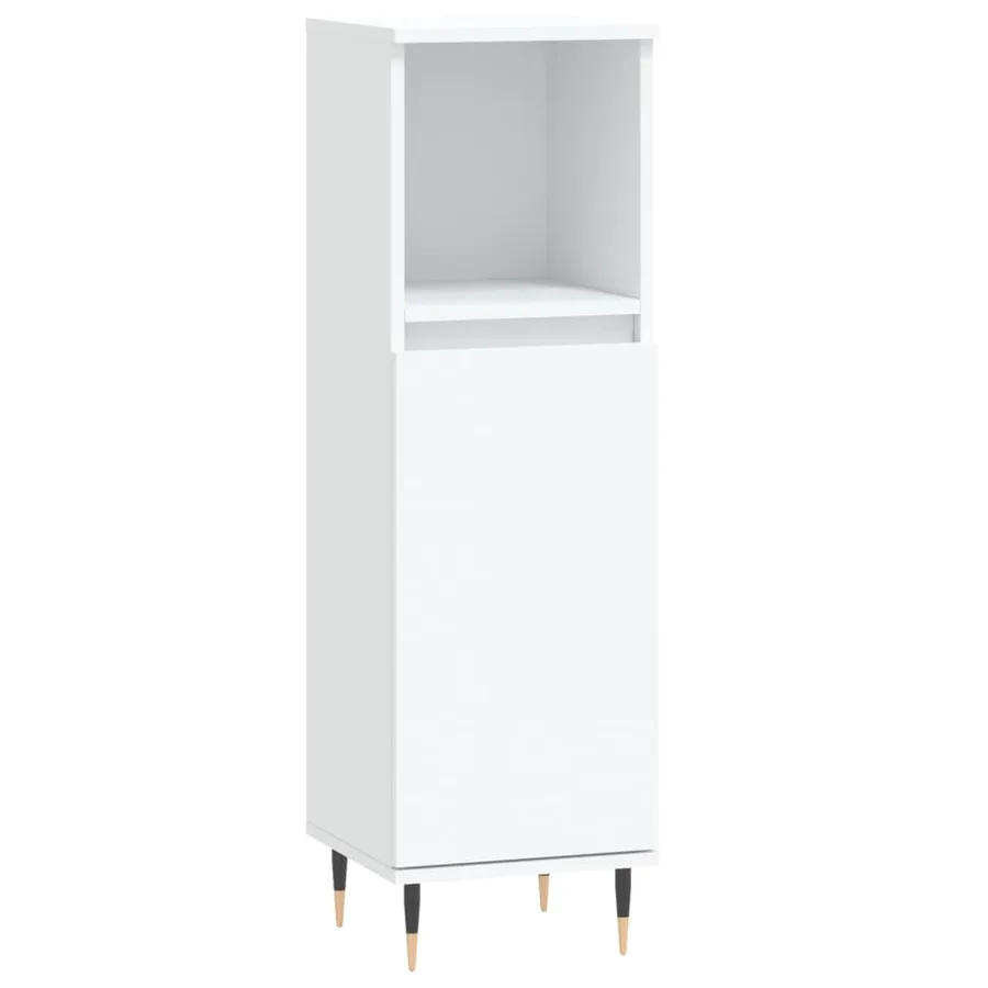 Ensemble d'armoires salle de bain 3 pcs blanc bois d'ingénierie - 7