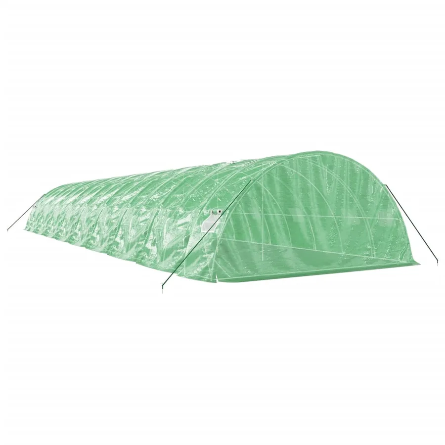 Serre avec cadre en acier vert 90 m² 18x5x2,3 m - 6