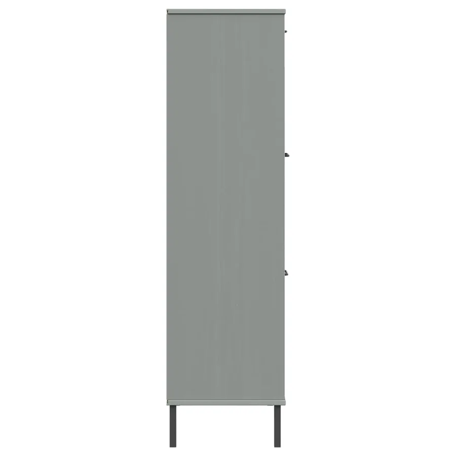 Bibliothèque avec pieds en métal Gris 90x35x128,5 cm Bois OSLO - 6