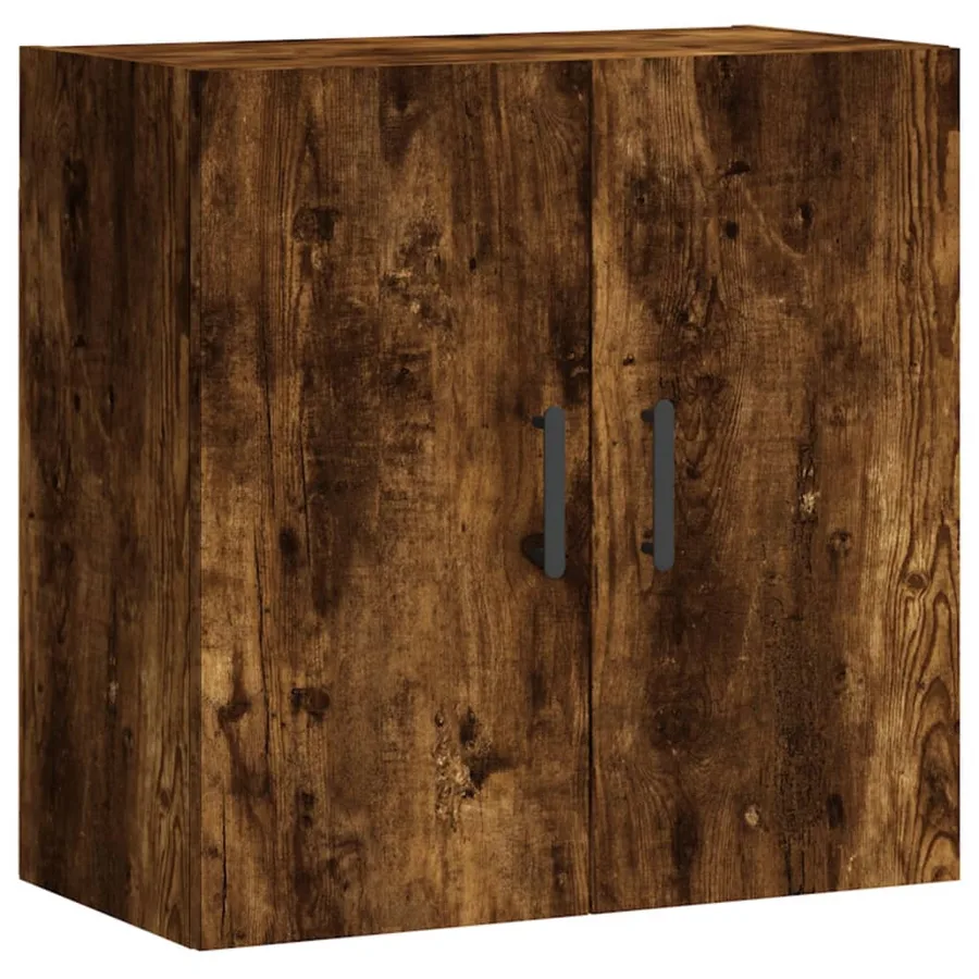 Armoire murale chêne fumé 60x31x60 cm bois d'ingénierie - 2