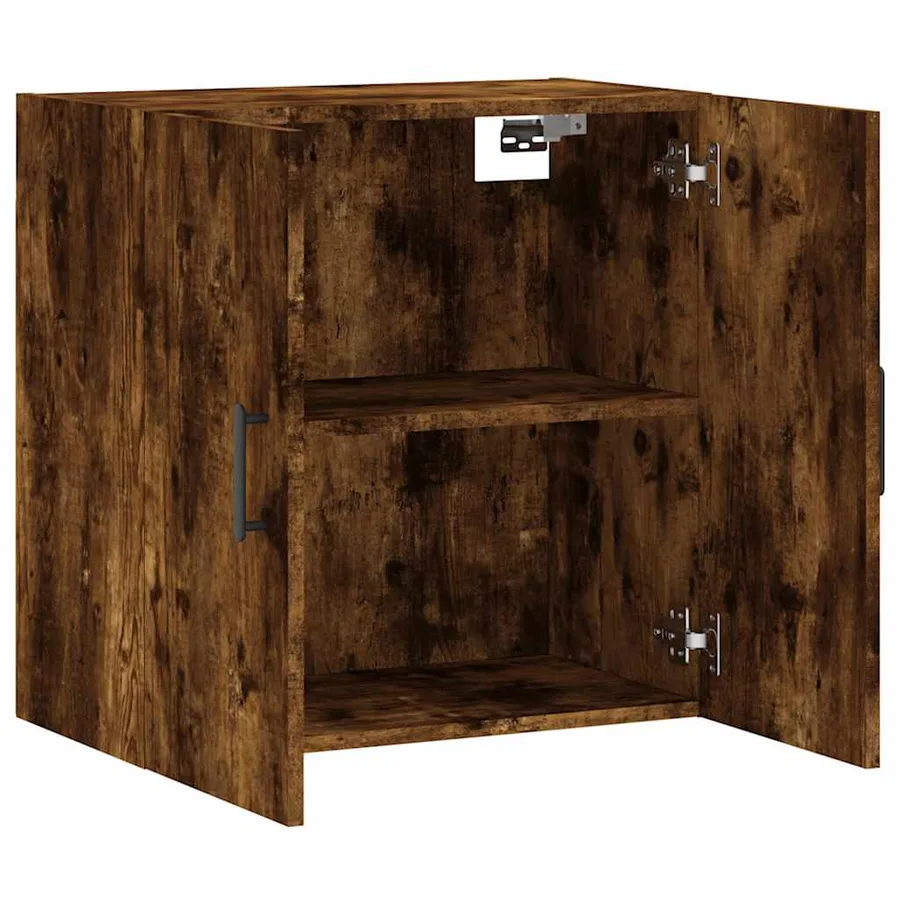 Armoire murale chêne fumé 60x31x60 cm bois d'ingénierie - 6