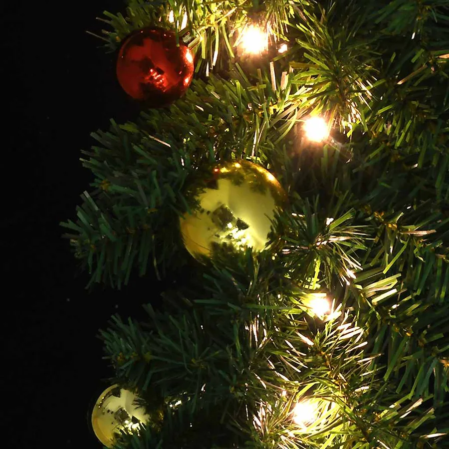 Guirlande de Noël décorée avec boules et lumières LED 10 m - 7