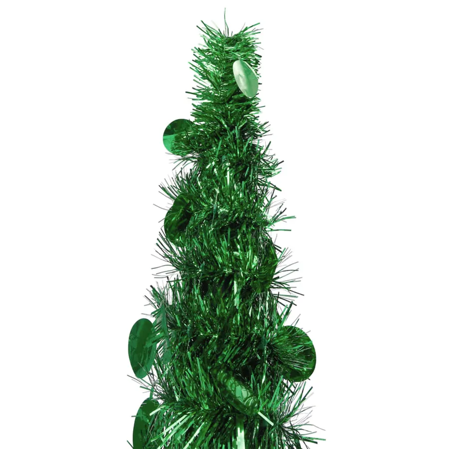 Sapin de Noël artificiel escamotable vert 180 cm PET - 2