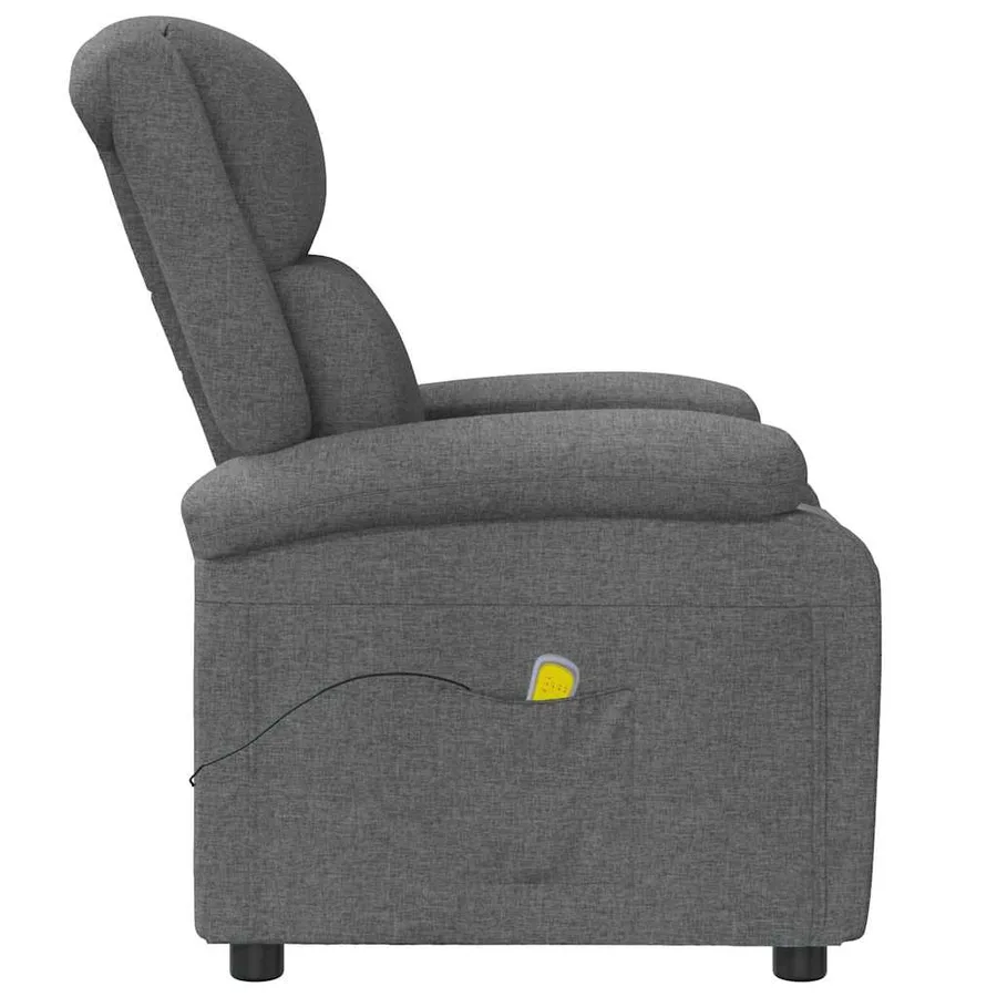 Fauteuil de massage Gris foncé Tissu - 4