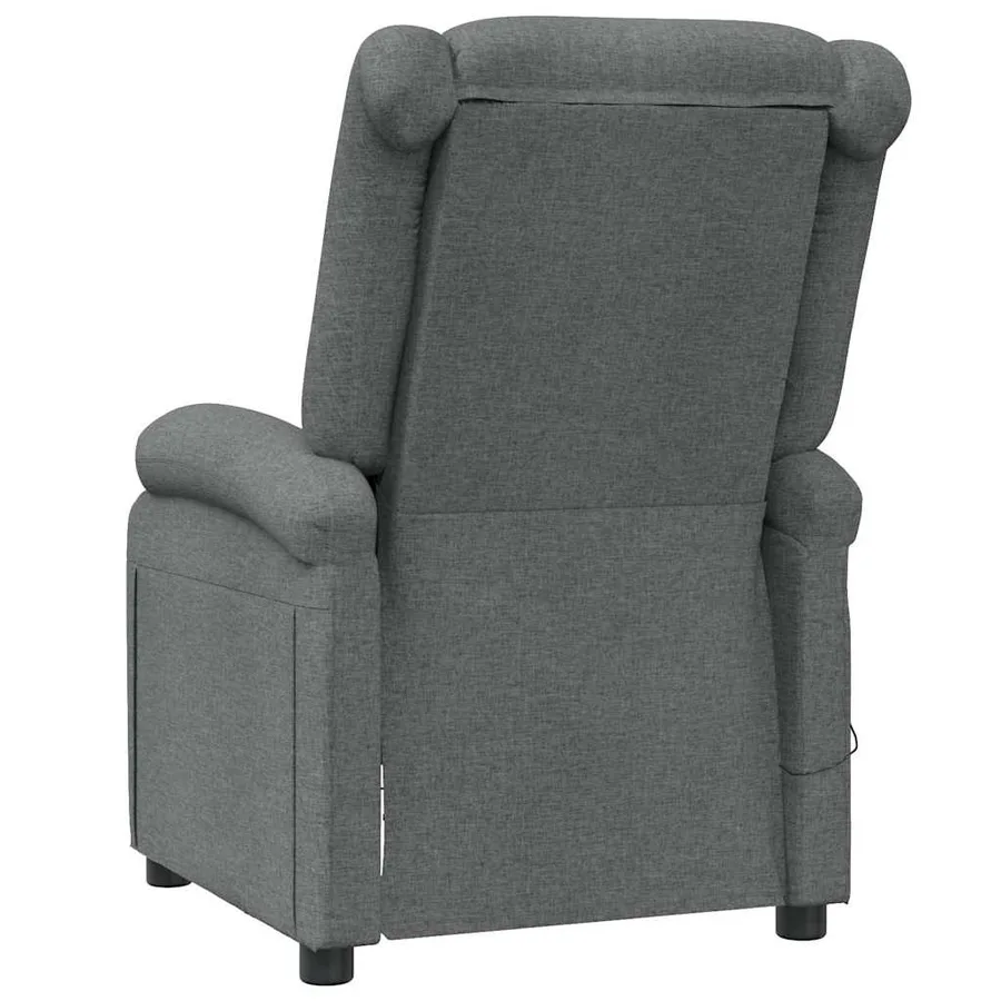 Fauteuil de massage Gris foncé Tissu - 5