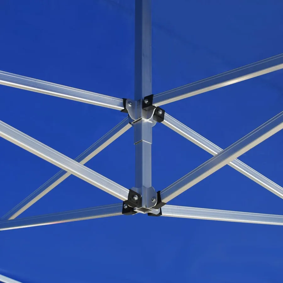 Tente de réception pliable Aluminium 4,5x3 m Bleu - 6