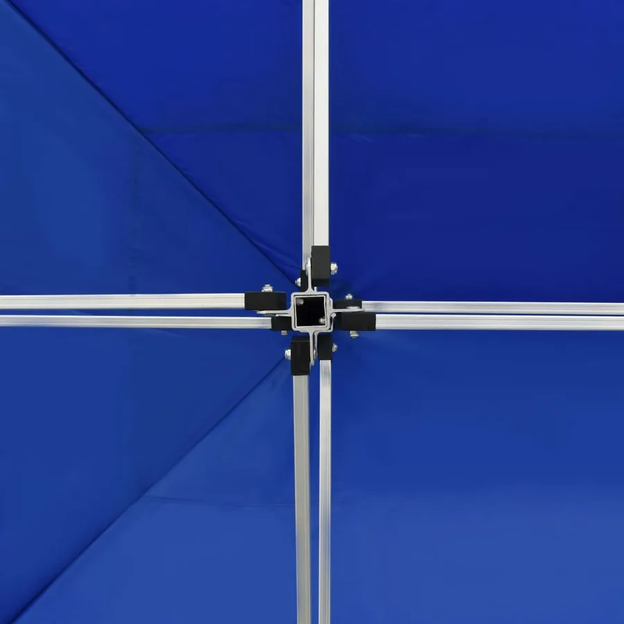 Tente de réception pliable Aluminium 4,5x3 m Bleu - 7