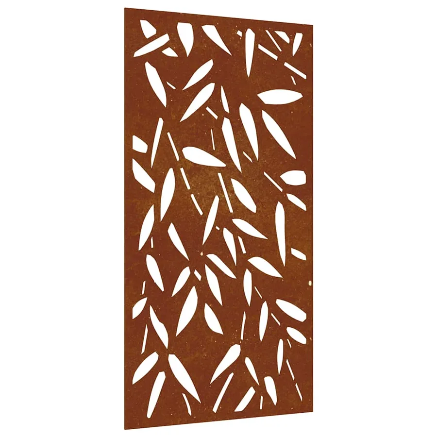 Décoration murale jardin 105x55 cm design de feuille de bambou - 2