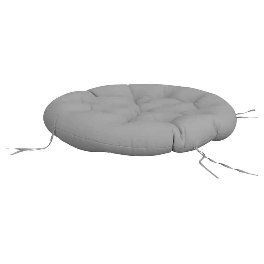 Coussin rond gris Ø 100 x11 cm tissu oxford - 4