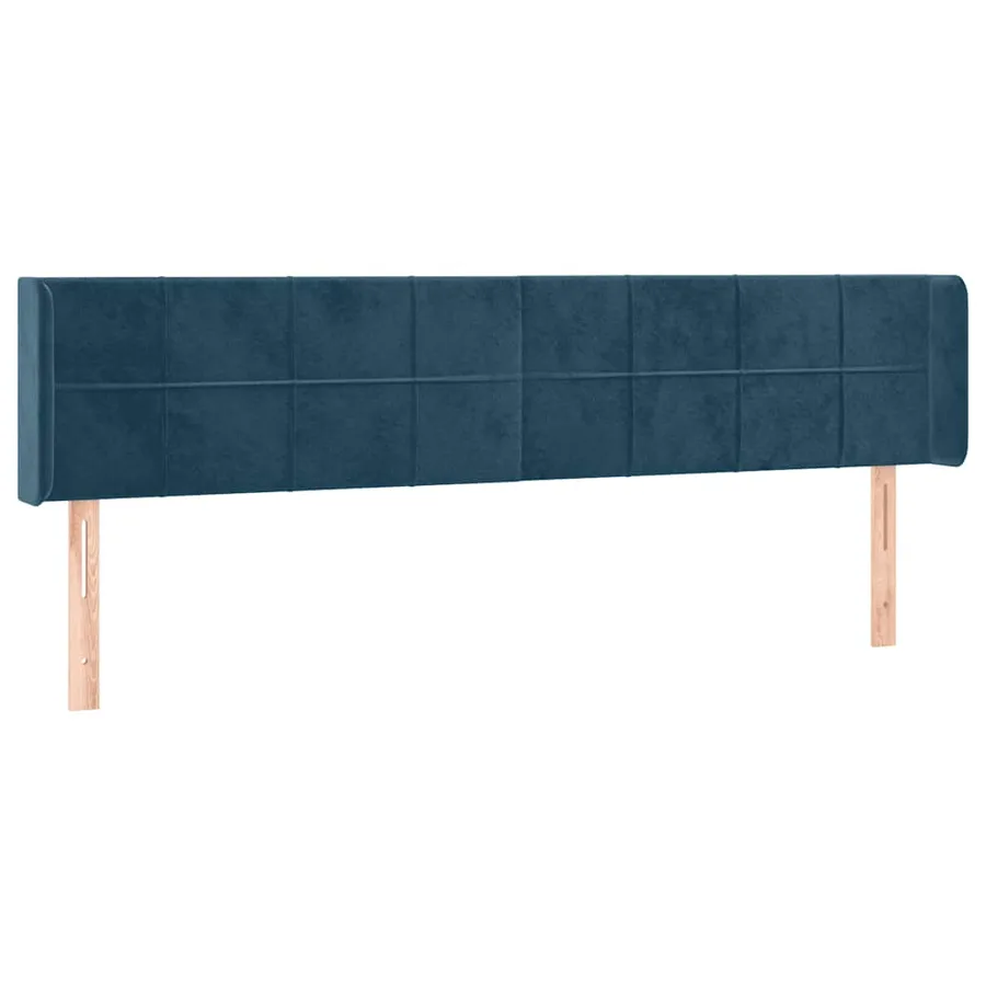 Tête de lit à LED Bleu foncé 183x16x78/88 cm Velours - 3