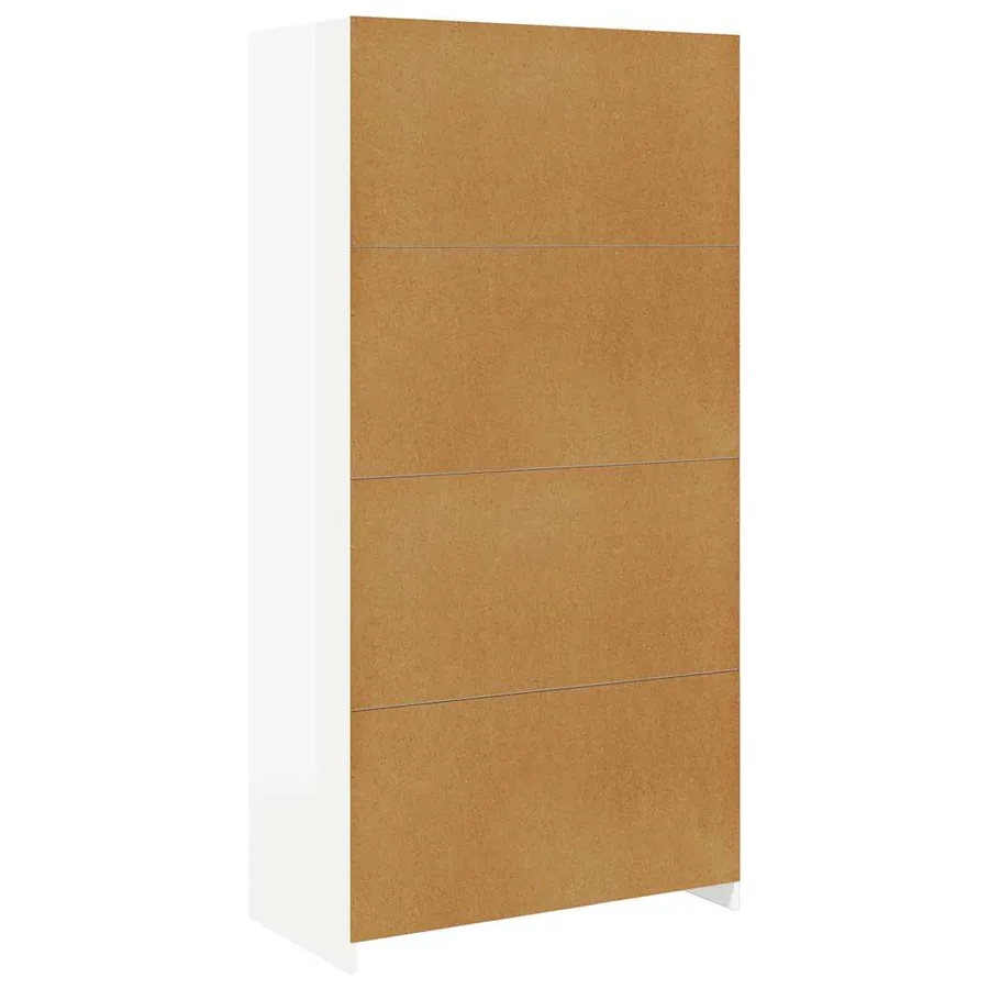Garde-robe Blanc brillant 100x50x200 cm Bois d'ingénierie - 6