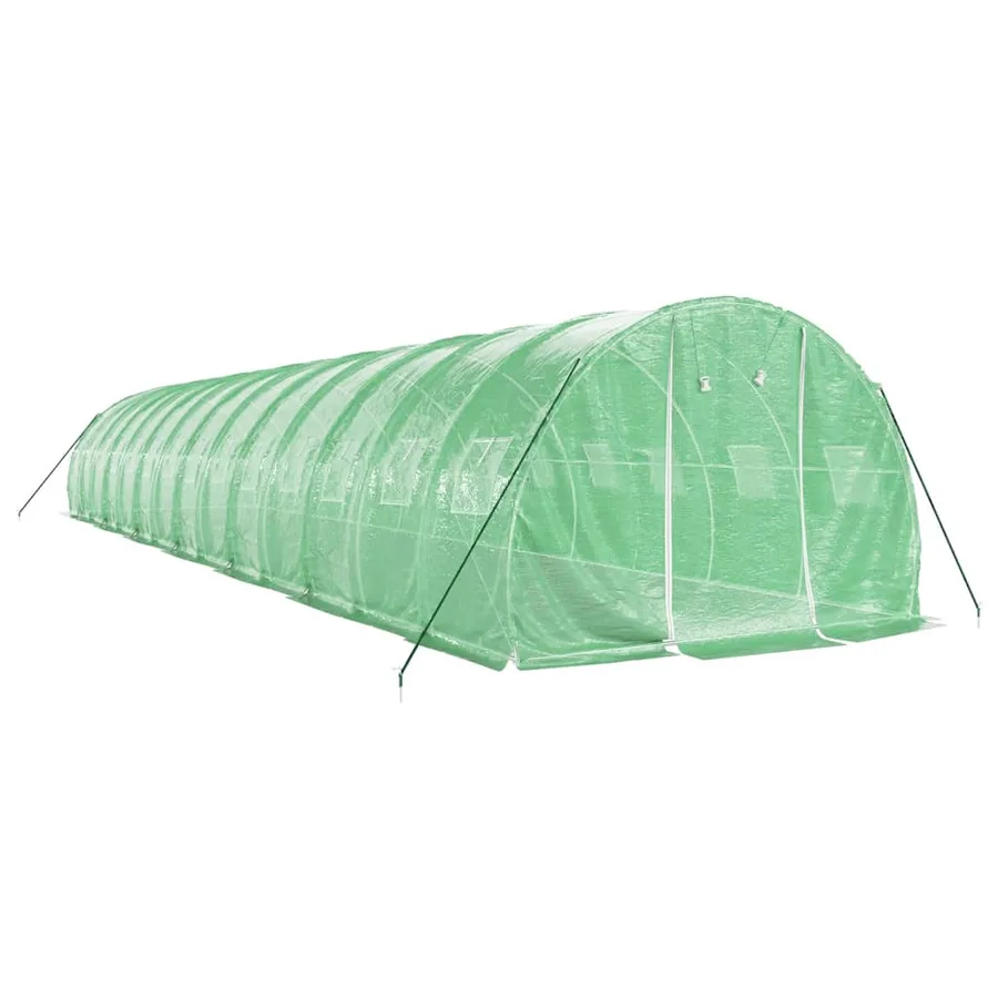 Serre avec cadre en acier vert 42 m² 14x3x2 m - 3
