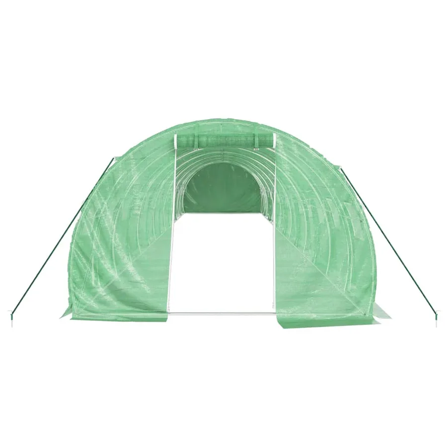 Serre avec cadre en acier vert 42 m² 14x3x2 m - 4