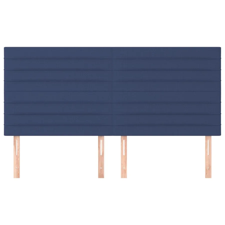 Tête de lit Bleu 200x5x118/128 cm Tissu - 3