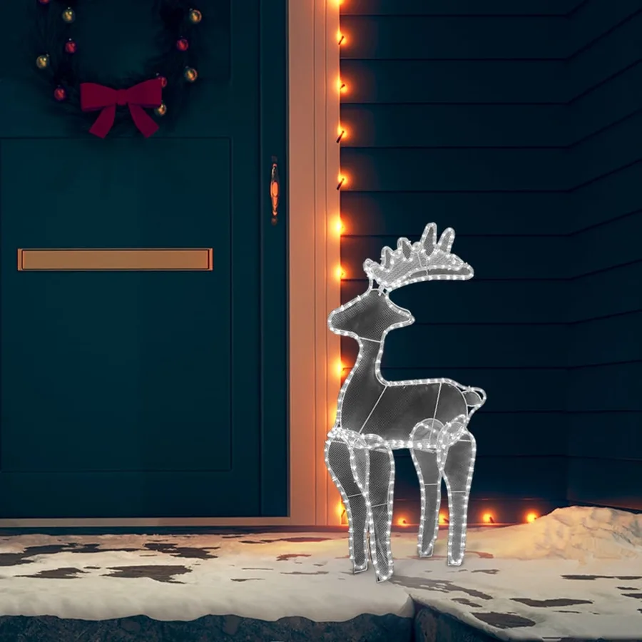 Décoration de Noël de renne avec maille 306 LED 60x24x89 cm - 3