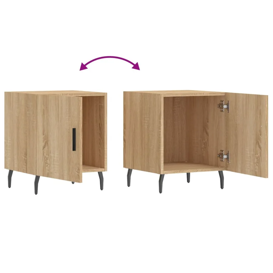 Tables de chevet 2 pcs chêne sonoma 40x40x50 cm bois ingénierie - 10