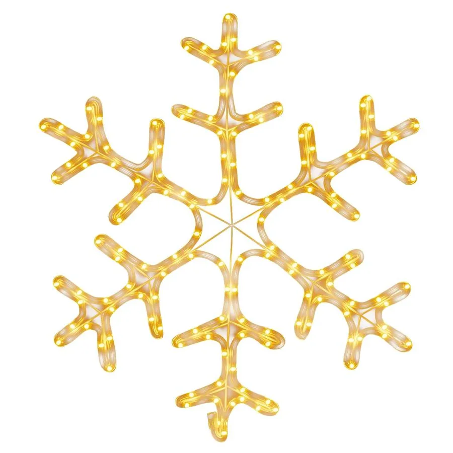 Figure de flocon de neige de Noël et 144LED Blanc chaud 59x59cm - 2
