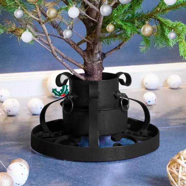 Support de sapin de Noël Noir 29x29x15,5 cm