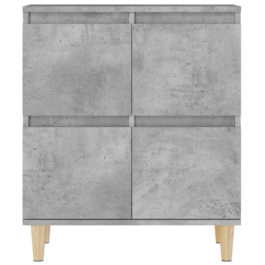 Buffets 3 pcs gris béton 60x35x70 cm bois d'ingénierie - 8