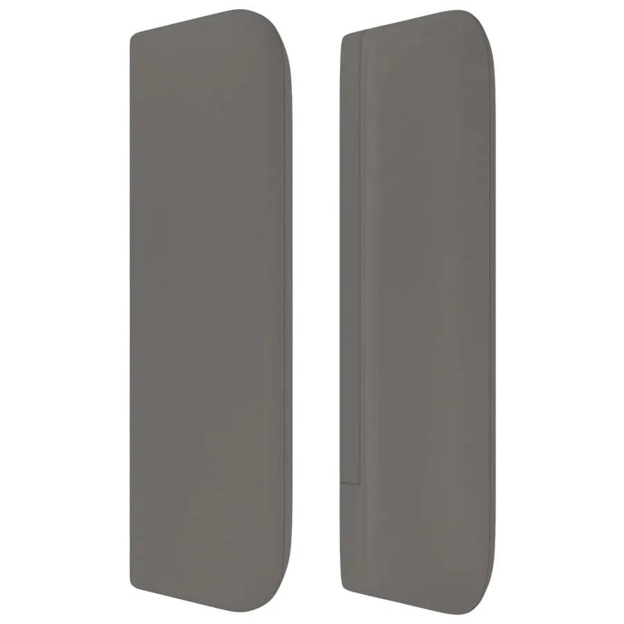 Tête de lit avec oreilles Gris 163x16x78/88 cm Similicuir - 4