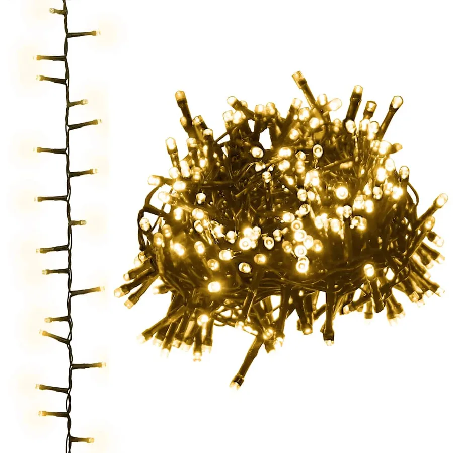Guirlande à LED compacte avec 3000 LED Blanc chaud 65 m PVC - 2