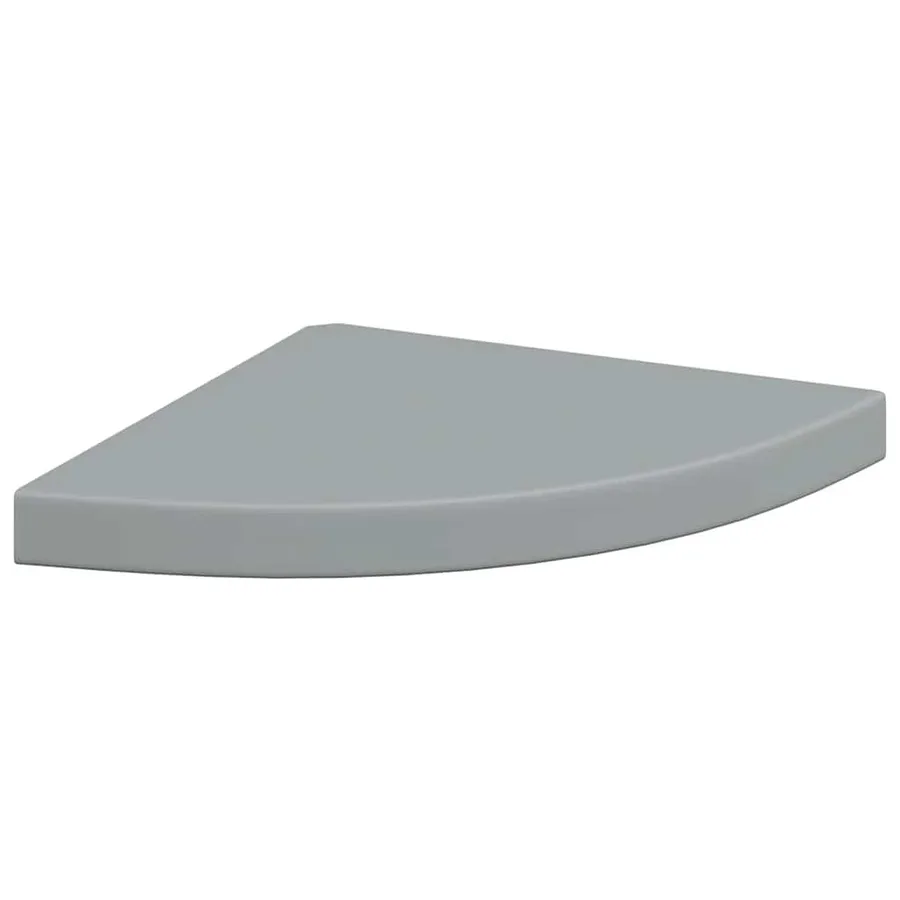Étagères d'angle flottantes 4 pcs gris 35x35x3,8 cm MDF - 5