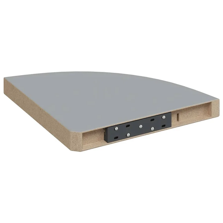 Étagères d'angle flottantes 4 pcs gris 35x35x3,8 cm MDF - 8