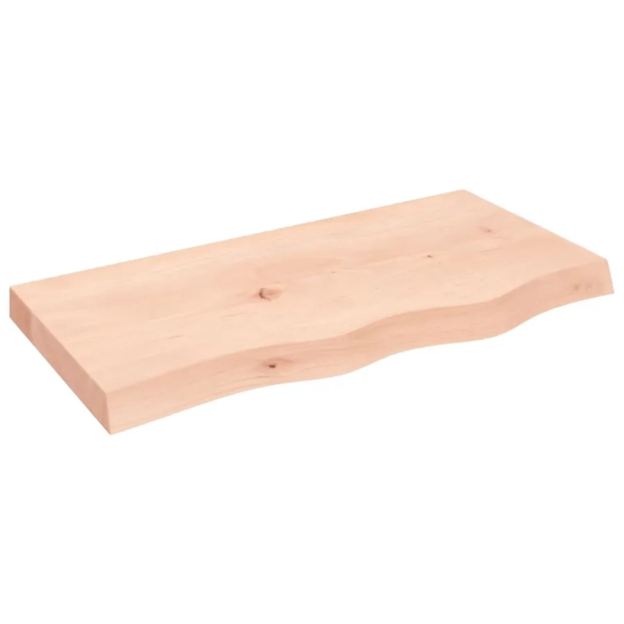 Étagère murale 80x40x(2-6) cm bois de chêne massif non traité - 2
