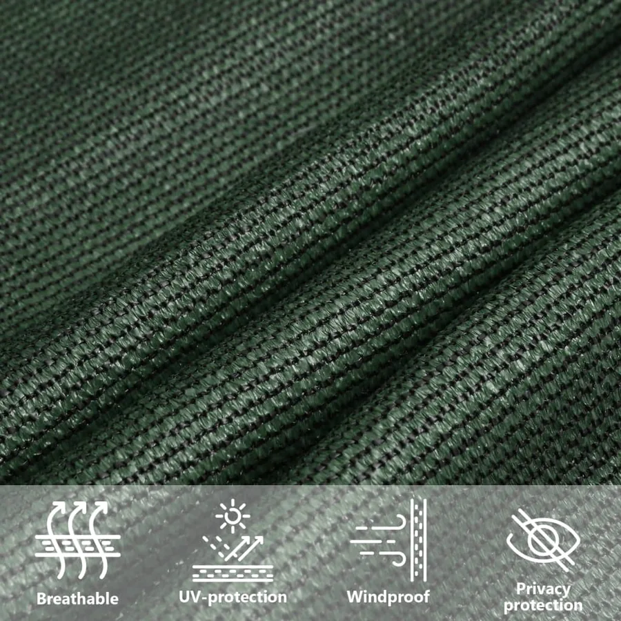 Voile d'ombrage 160 g/m² Vert foncé 3/4x3 m PEHD - 11