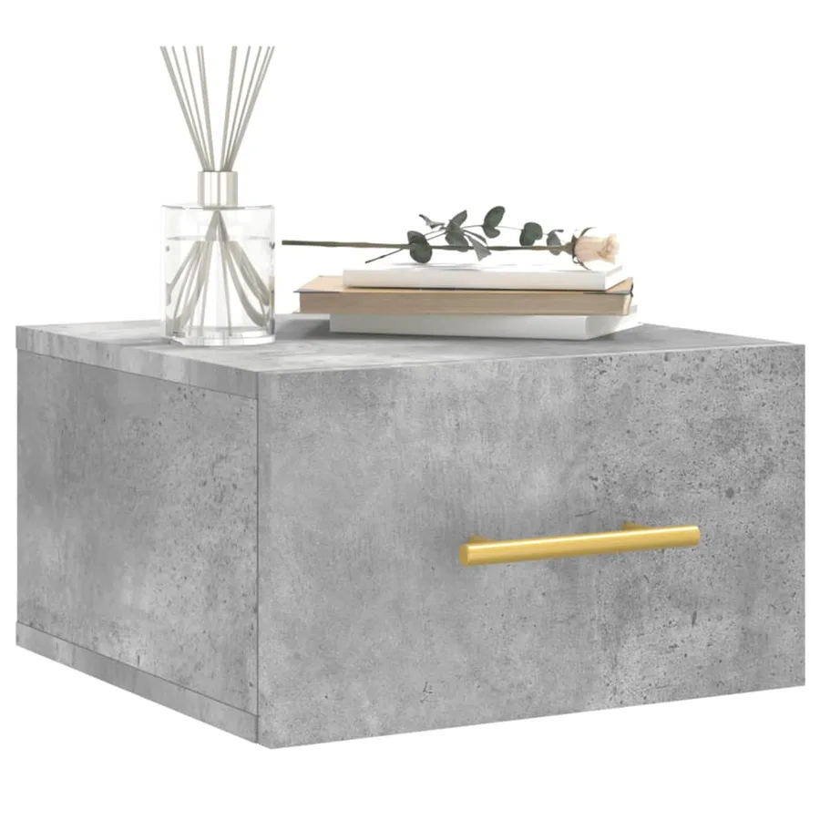 Tables de chevet murales 2 pcs gris béton 35x35x20 cm - 3