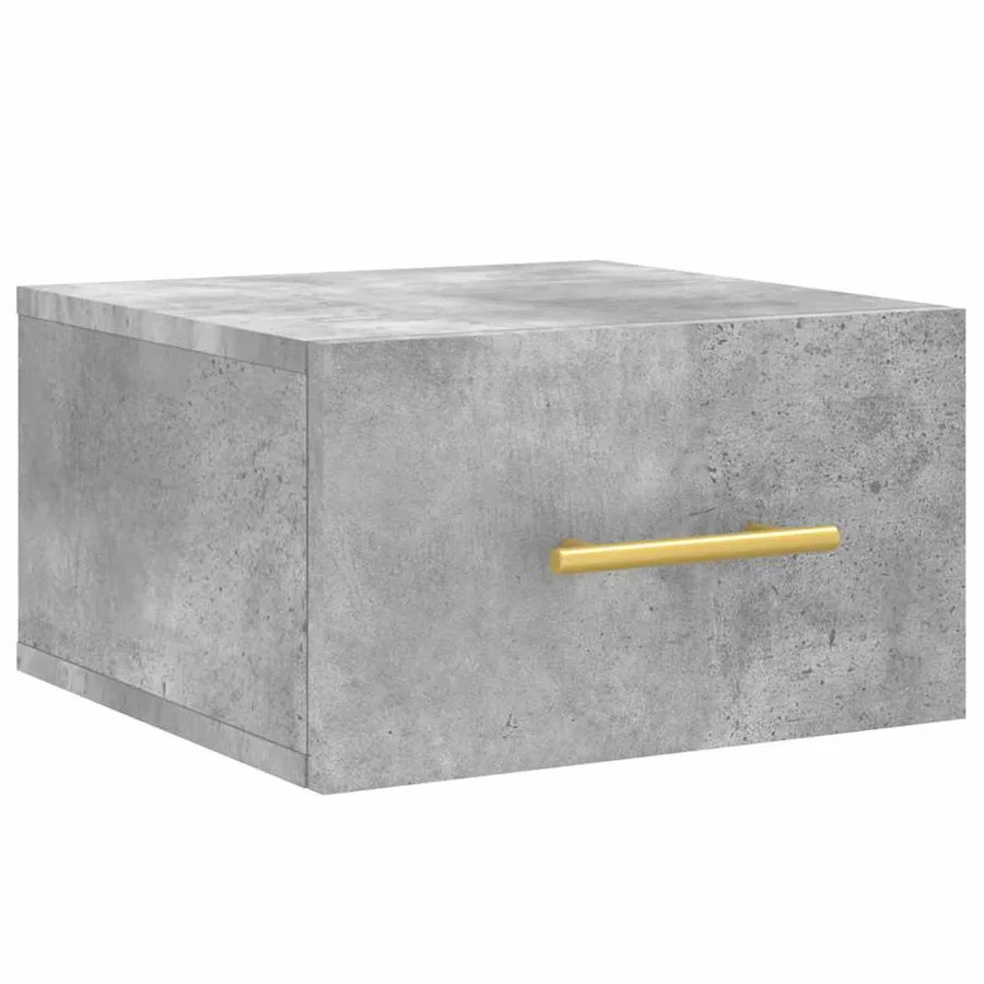 Tables de chevet murales 2 pcs gris béton 35x35x20 cm - 5