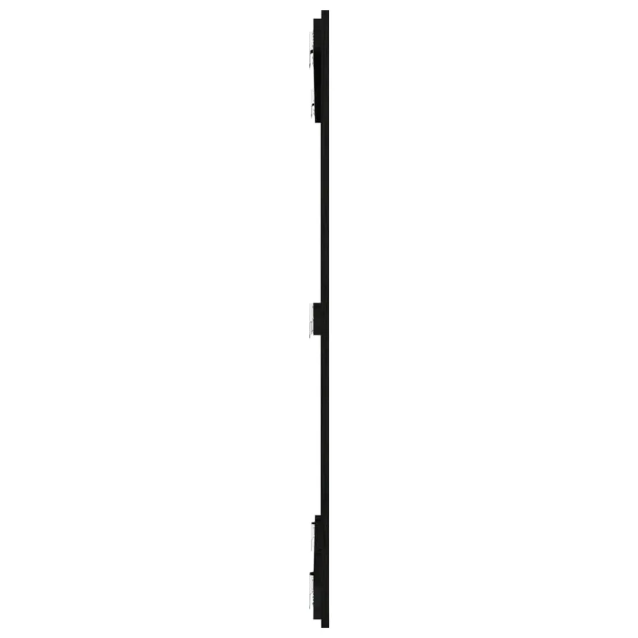 Tête de lit murale Noir 108x3x110 cm Bois massif de pin - 5