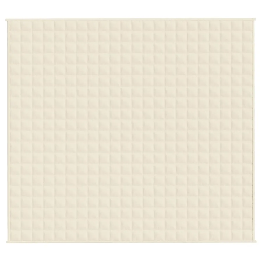 Couverture lestée Crème clair 200x220 cm 13 kg Tissu - 3