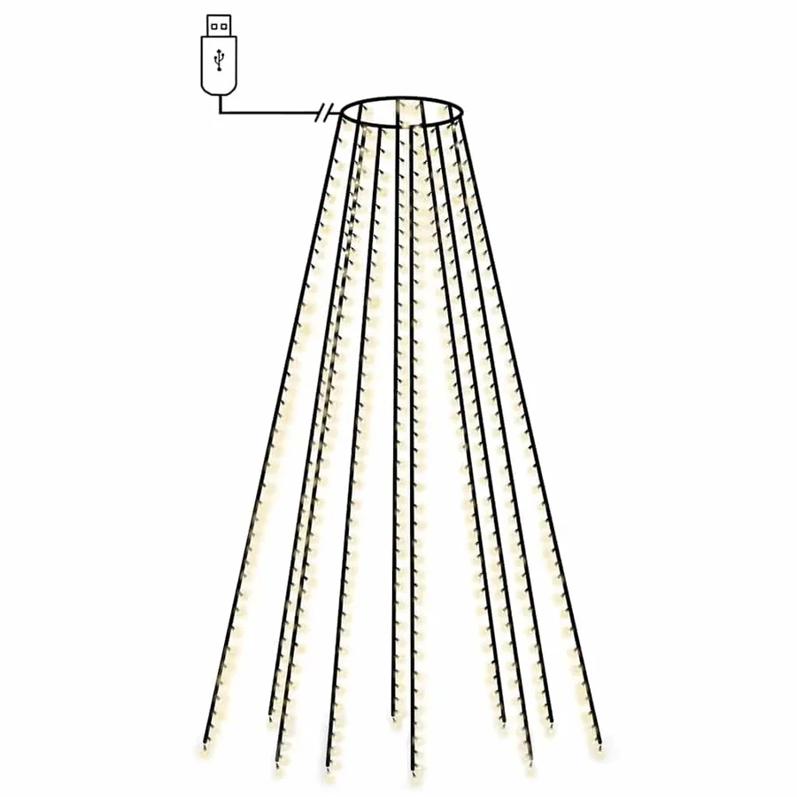 Guirlande lumineuse d'arbre de Noël 400 LED Blanc froid 400 cm - 2