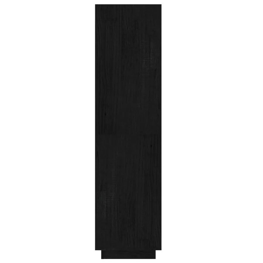 Bibliothèque/Séparateur de pièce Noir 60x35x135 cm Pin massif - 6