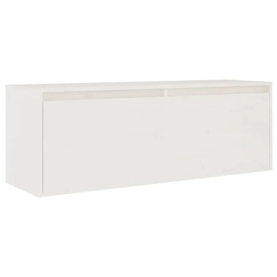 Ensemble de meubles TV 3 pcs blanc bois massif de pin - 5