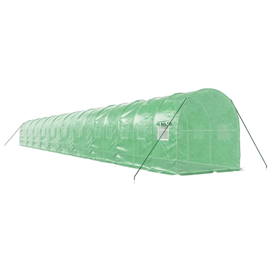 Serre avec cadre en acier vert 40 m² 20x2x2 m - 6