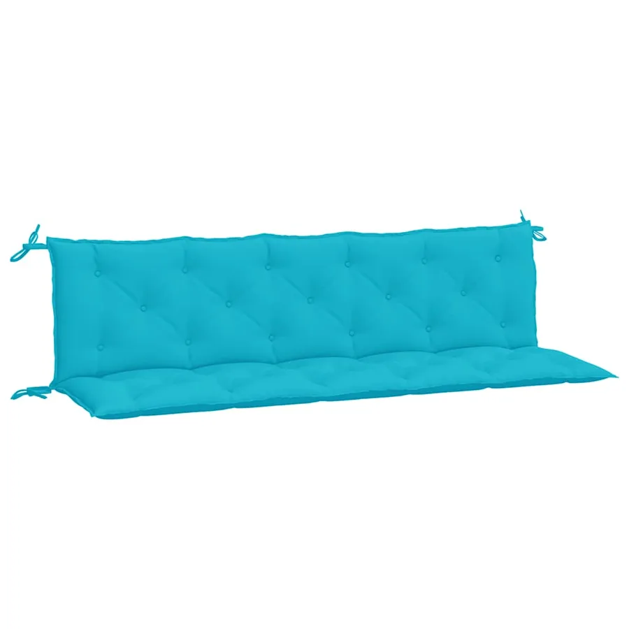Coussins de banc de jardin lot de 2 turquoise tissu Oxford - 2