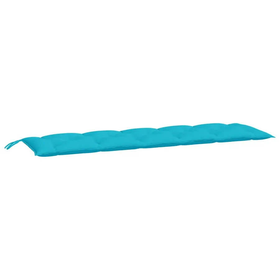 Coussins de banc de jardin lot de 2 turquoise tissu Oxford - 5