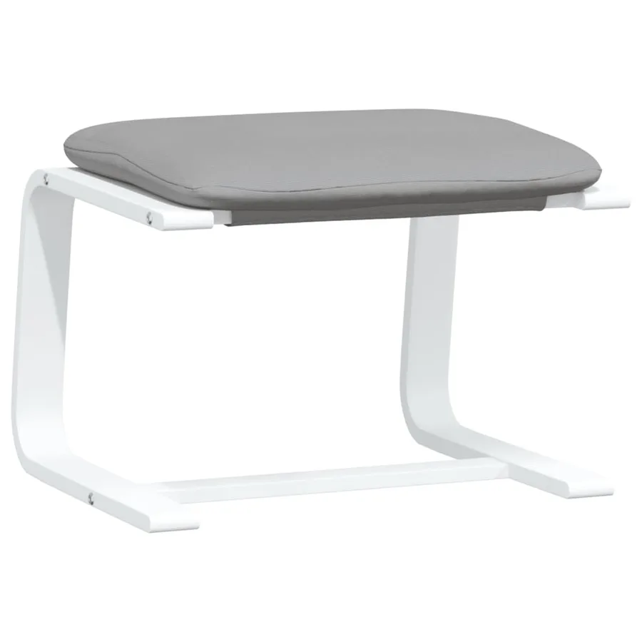 Repose-pied Gris clair 51x41x40 cm Tissu - 2