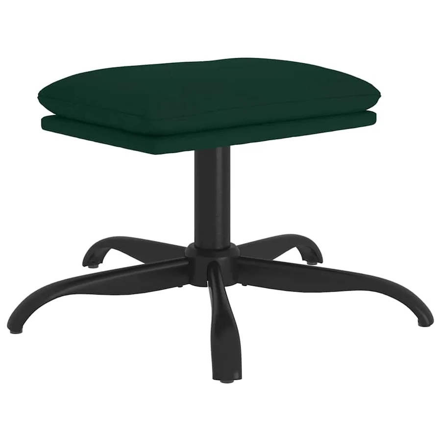 Repose-pied Vert foncé 60x60x36 cm Velours - 2