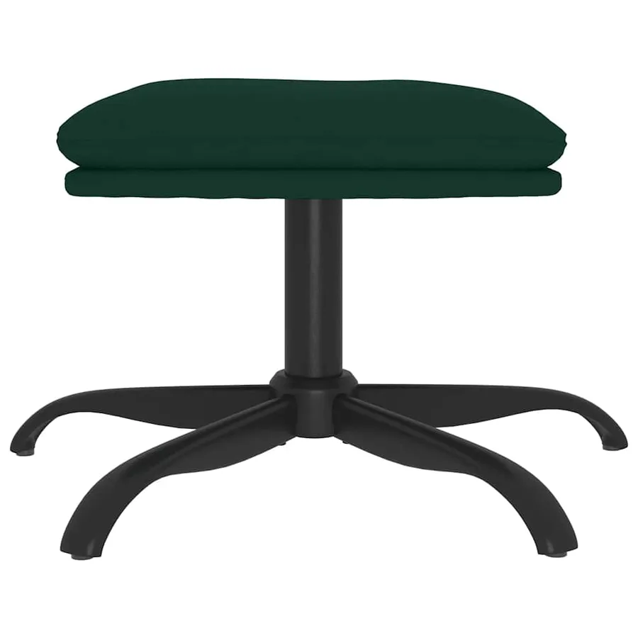 Repose-pied Vert foncé 60x60x36 cm Velours - 3