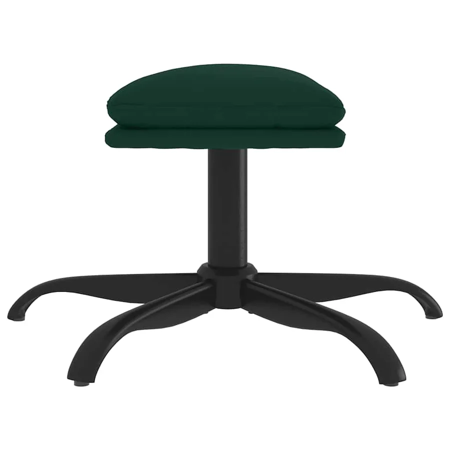 Repose-pied Vert foncé 60x60x36 cm Velours - 4