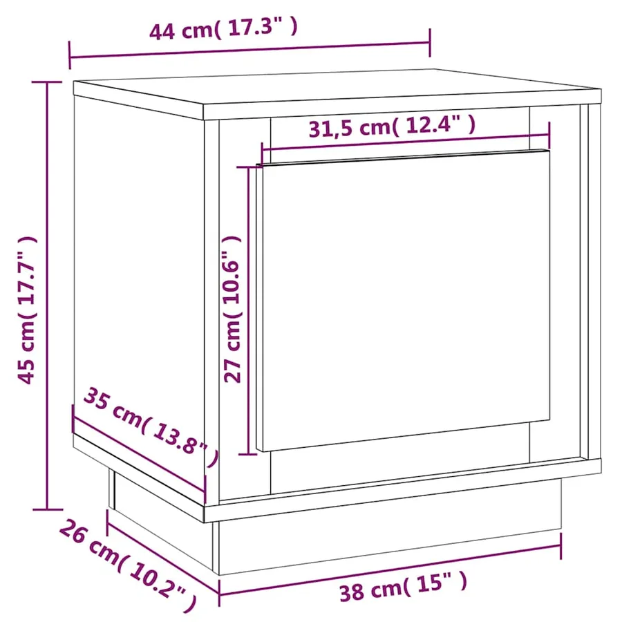 Tables de chevet 2pcs chêne marron 44x35x45cm bois d'ingénierie - 11