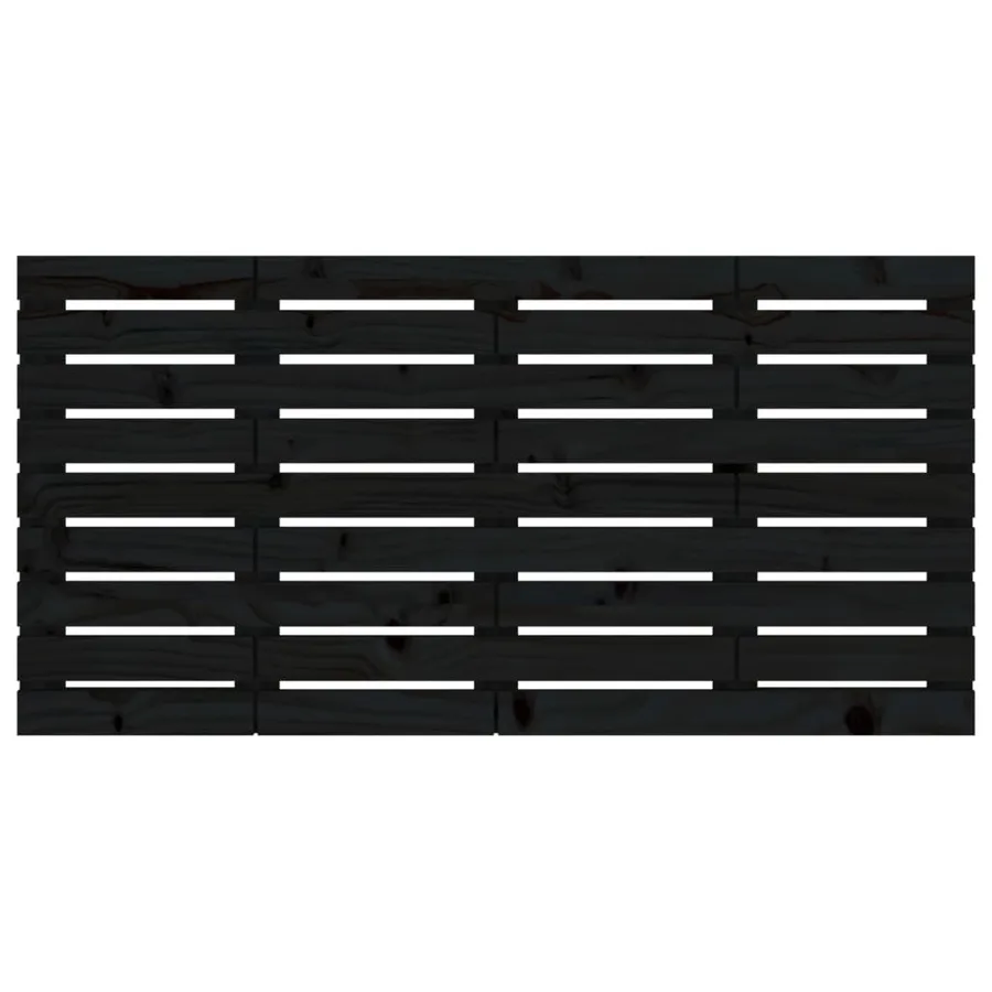 Tête de lit murale Noir 126x3x63 cm Bois massif de pin - 4