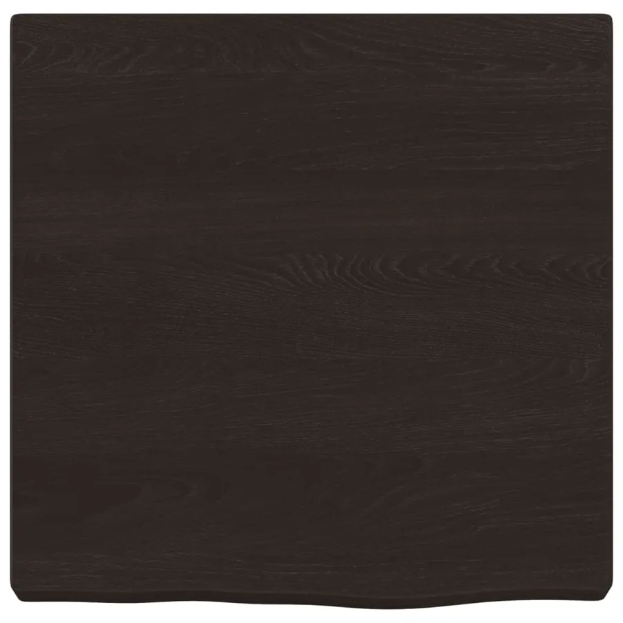 Étagère murale marron foncé bois chêne massif traité - 4