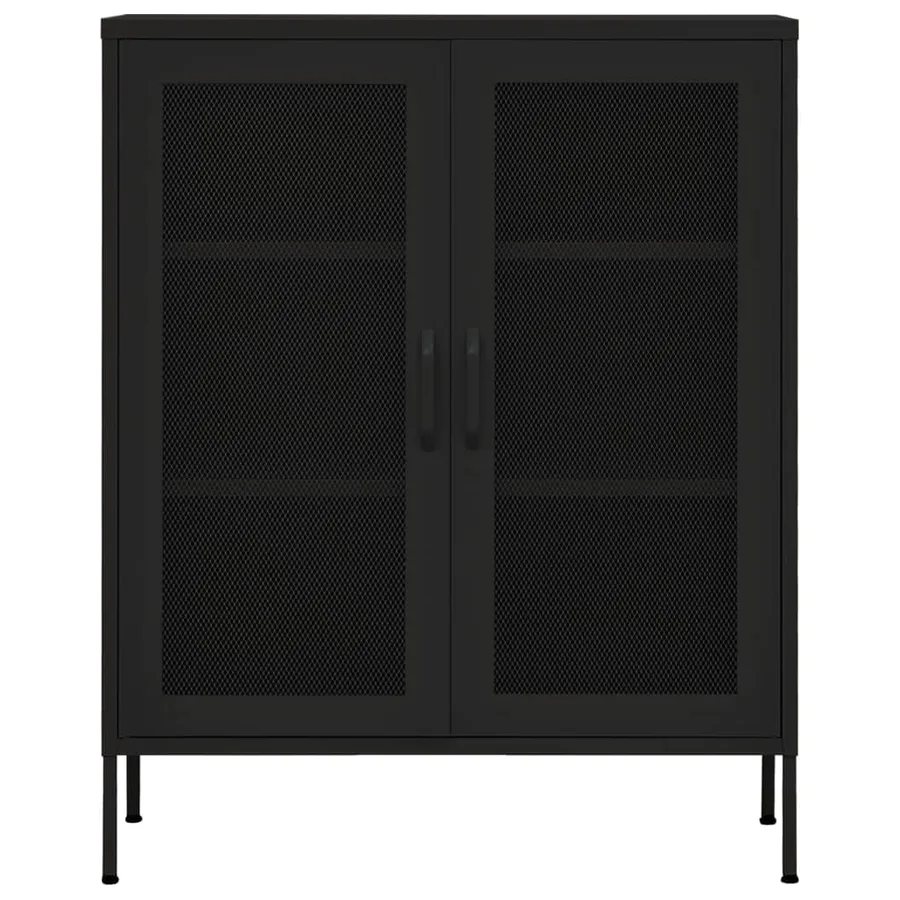 Armoire de rangement Noir 80x35x101,5 cm Acier - 3