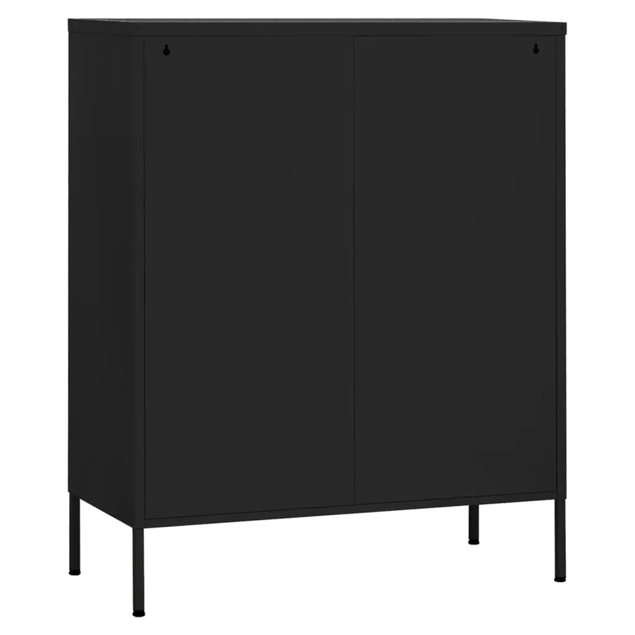 Armoire de rangement Noir 80x35x101,5 cm Acier - 6